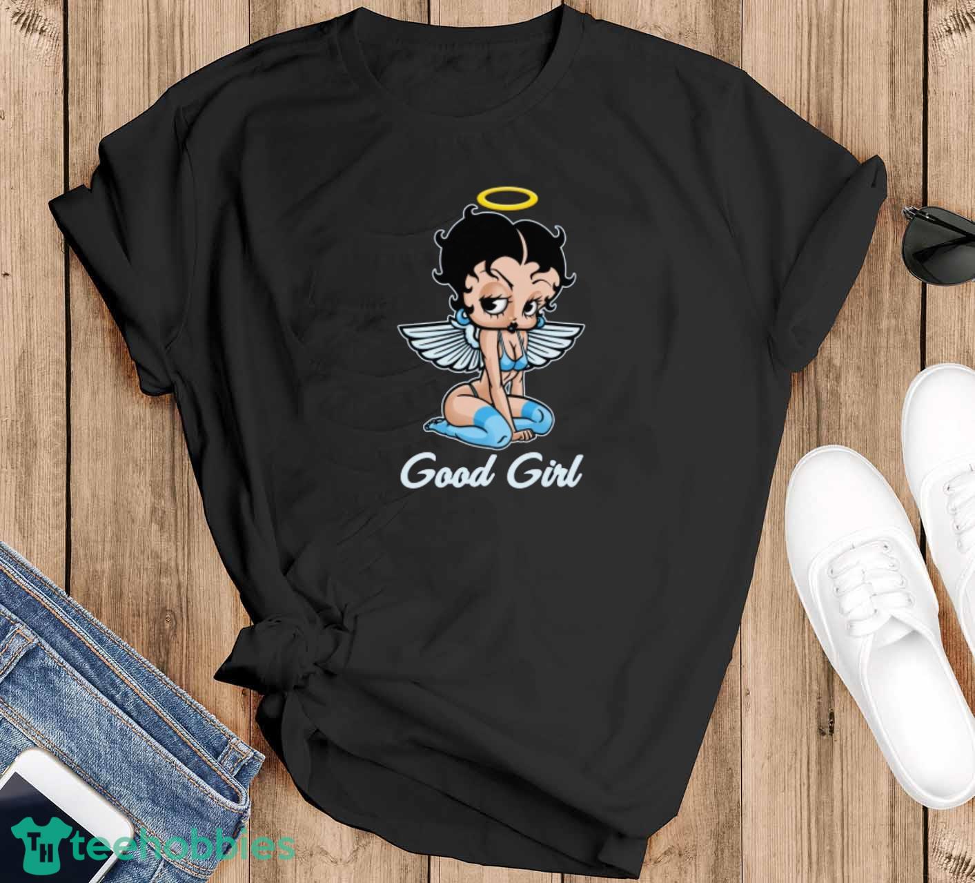 Betty BoopGood Girl Angel T-Shirt Trending 2023 - Black T-Shirt
