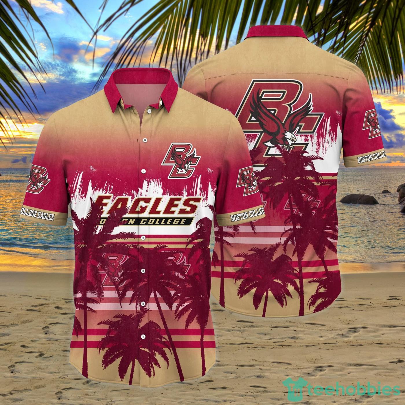 Boston College Eagles Coconut Tropical Hawaiian Shirt And Short Product Photo 1
