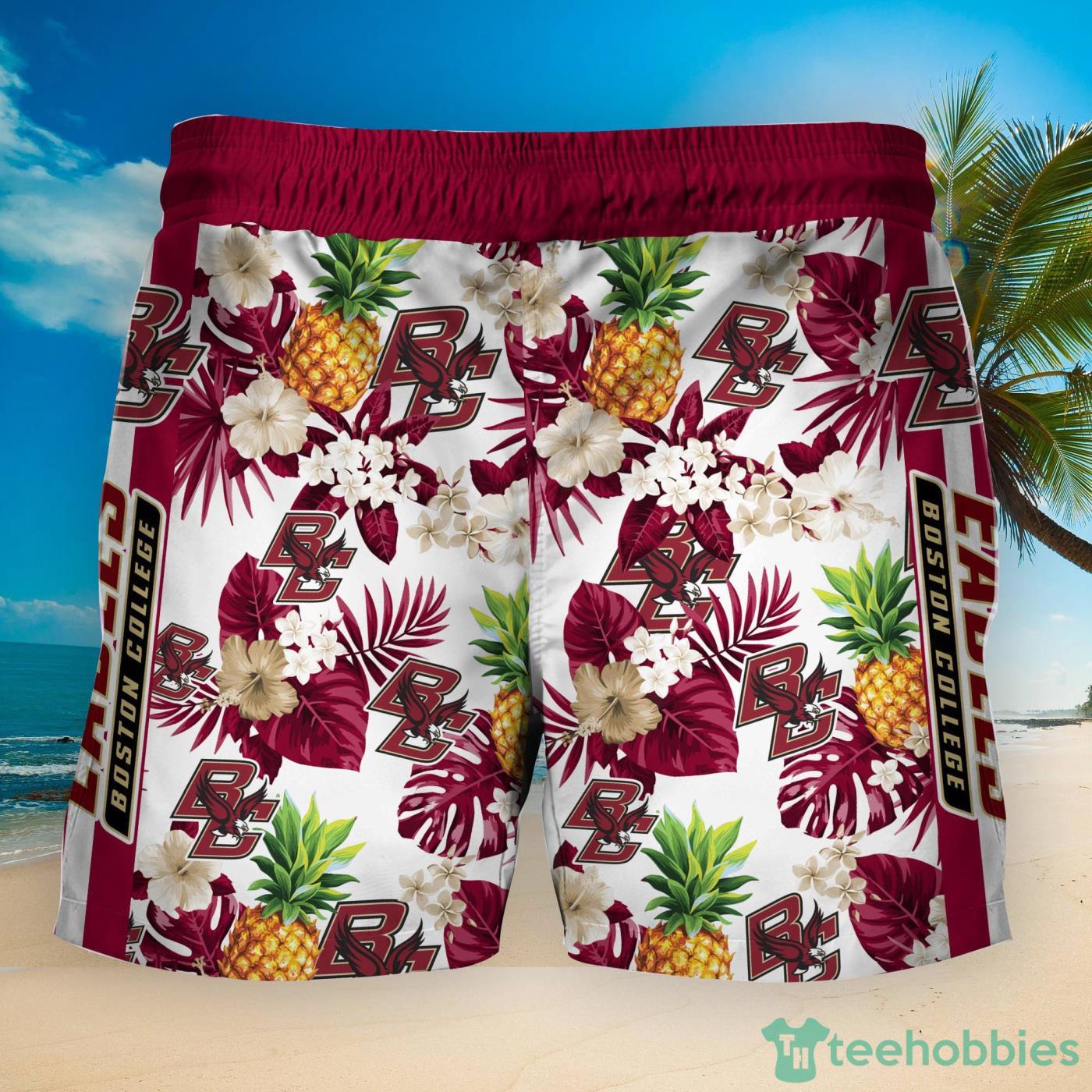 Boston College Eagles Pineapple Tropical Fruit Lover Hawaiian Shirt And Beach Shorts Product Photo 2