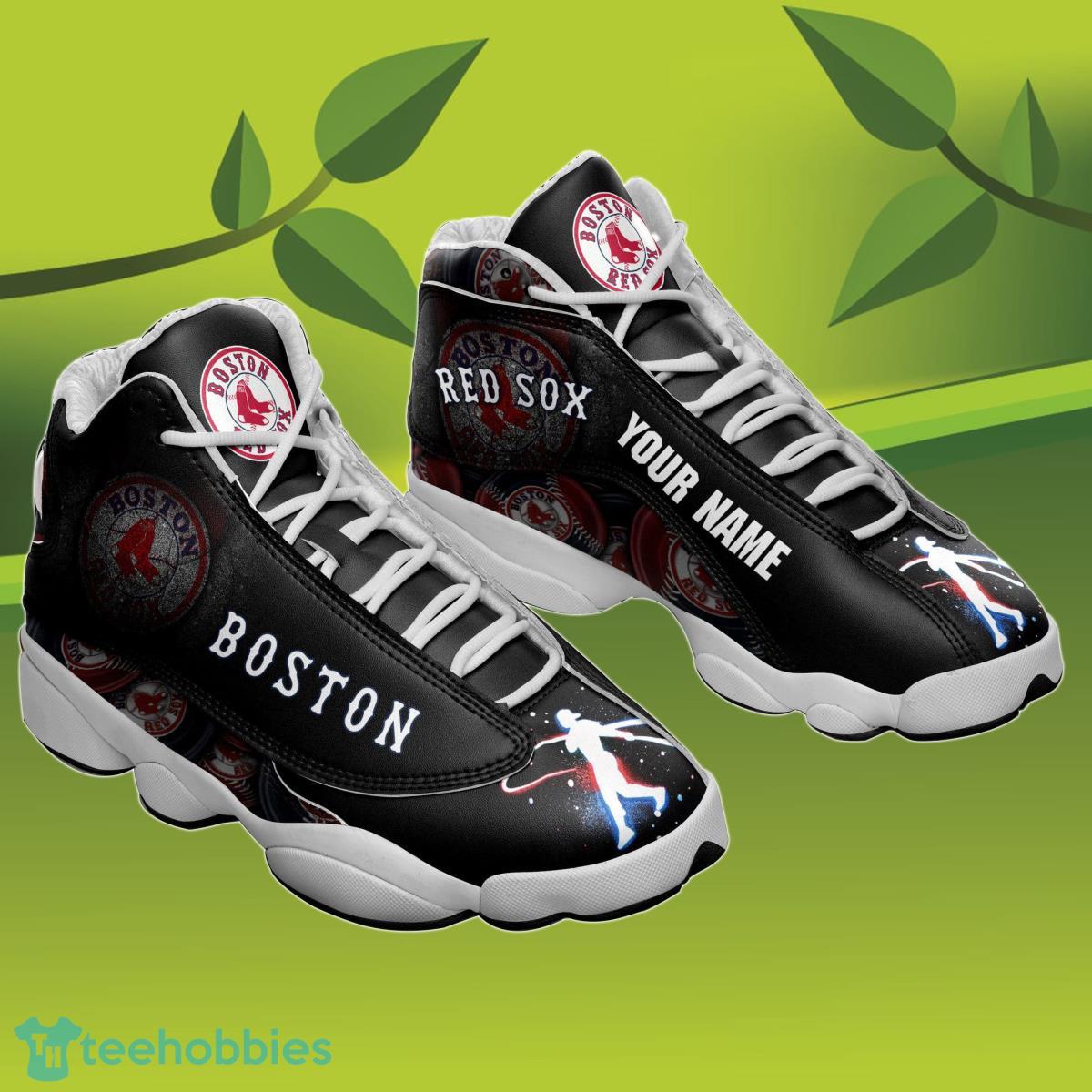 Boston Red Sox Custom Name Air Jordan 13 Sneakers Gift For Everyone Product Photo 2