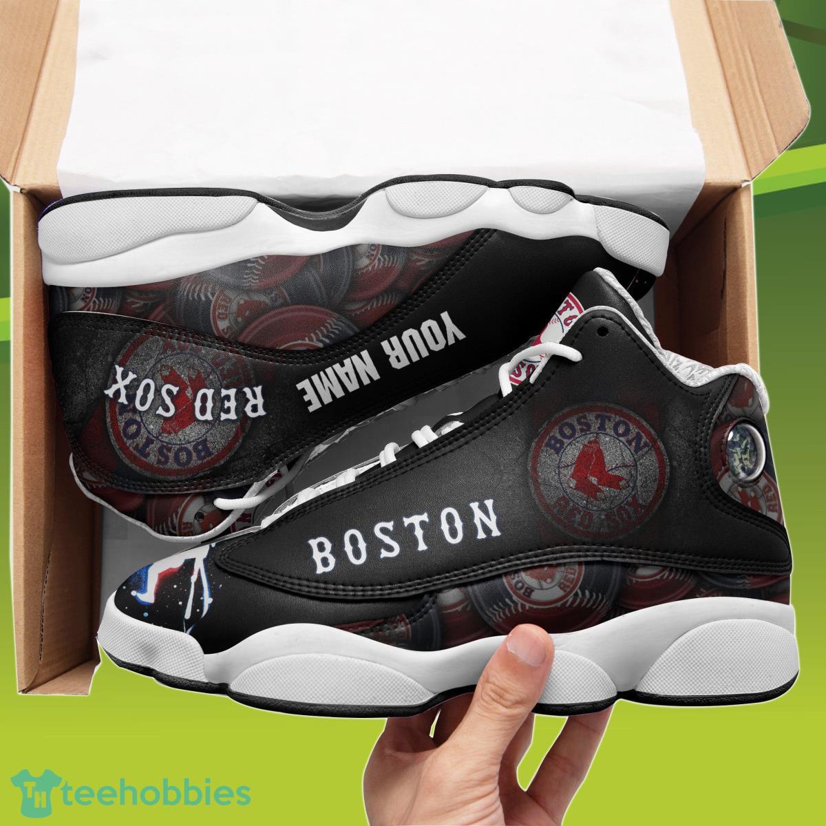 Boston Red Sox Custom Name Air Jordan 13 Sneakers Gift For Everyone Product Photo 1