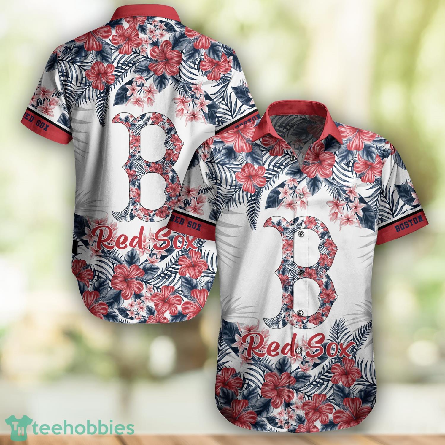 Boston Red Sox Sport Fans Tropical Flower Hawaiian Shirt And Shorts