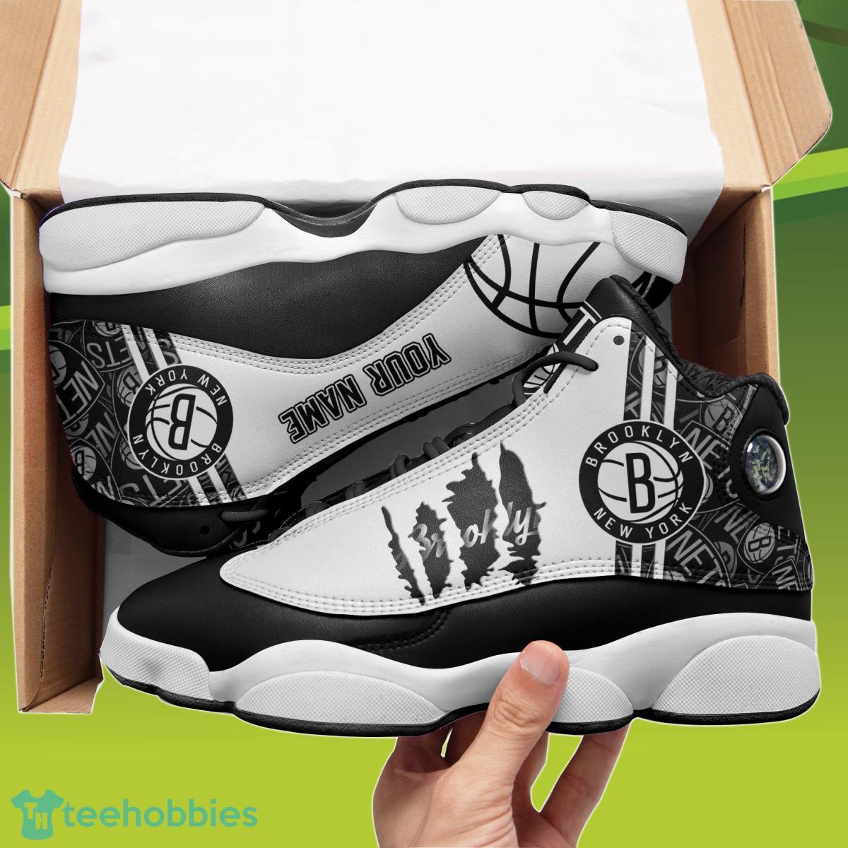 Brooklyn Nets Custom Name Air Jordan 13 Sneakers Best Gift For Men And Women Product Photo 2