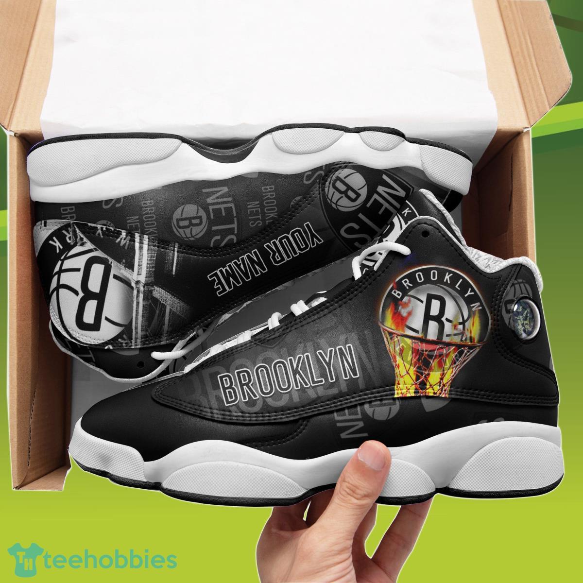Brooklyn Nets Custom Name Air Jordan 13 Sneakers Unique Gift For Everyone Product Photo 2