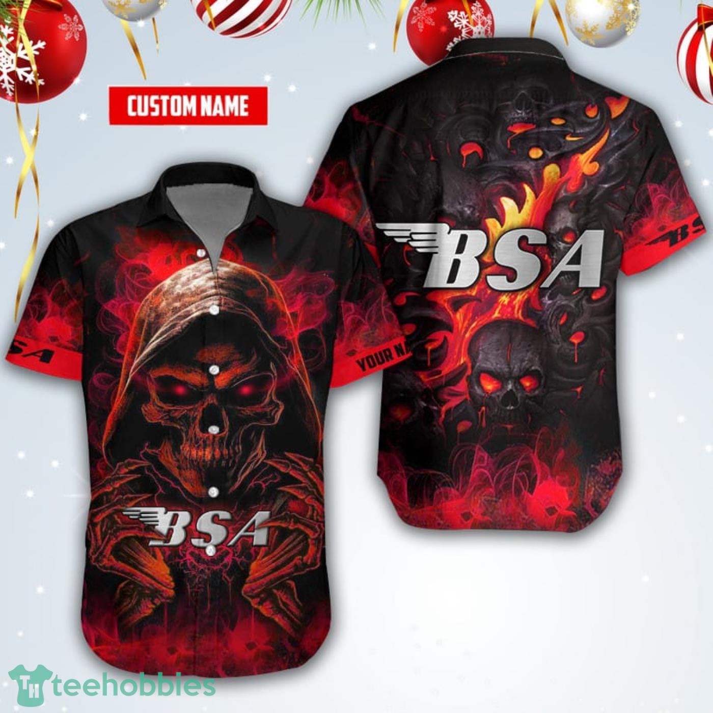 BSA Custom Name Hawaiian Shirt Skull 3D All Over Print Shirt Product Photo 1 BSA Custom Name Hawaiian Shirt Skull 3D All Over Print Shirt Product Photo 1