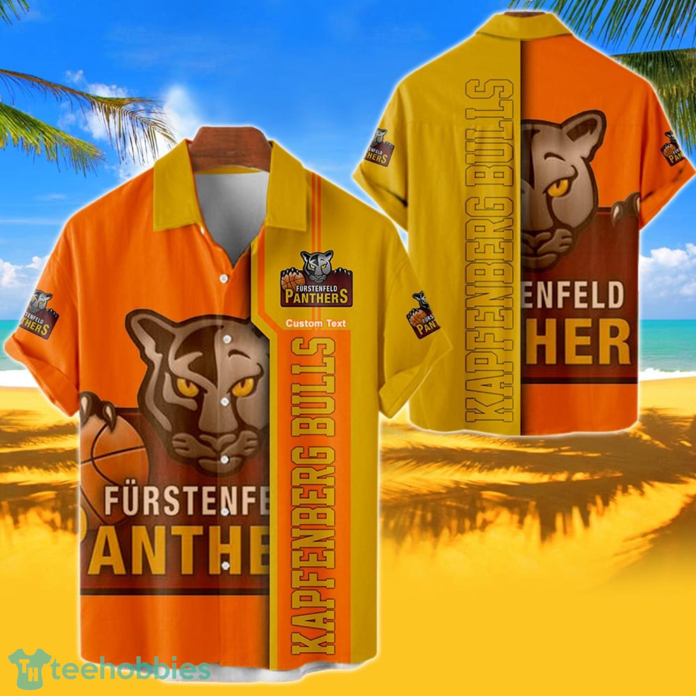 BSC Furstenfeld Panthers Hawaiian Shirt Custom Name 3D Short Sleeve Shirt Product Photo 1