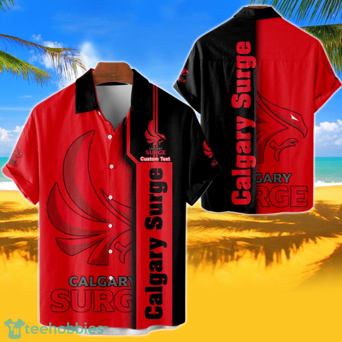 Calgary Surge Hawaiian Shirt Custom Name 3D Short Sleeve Shirt Product Photo 1