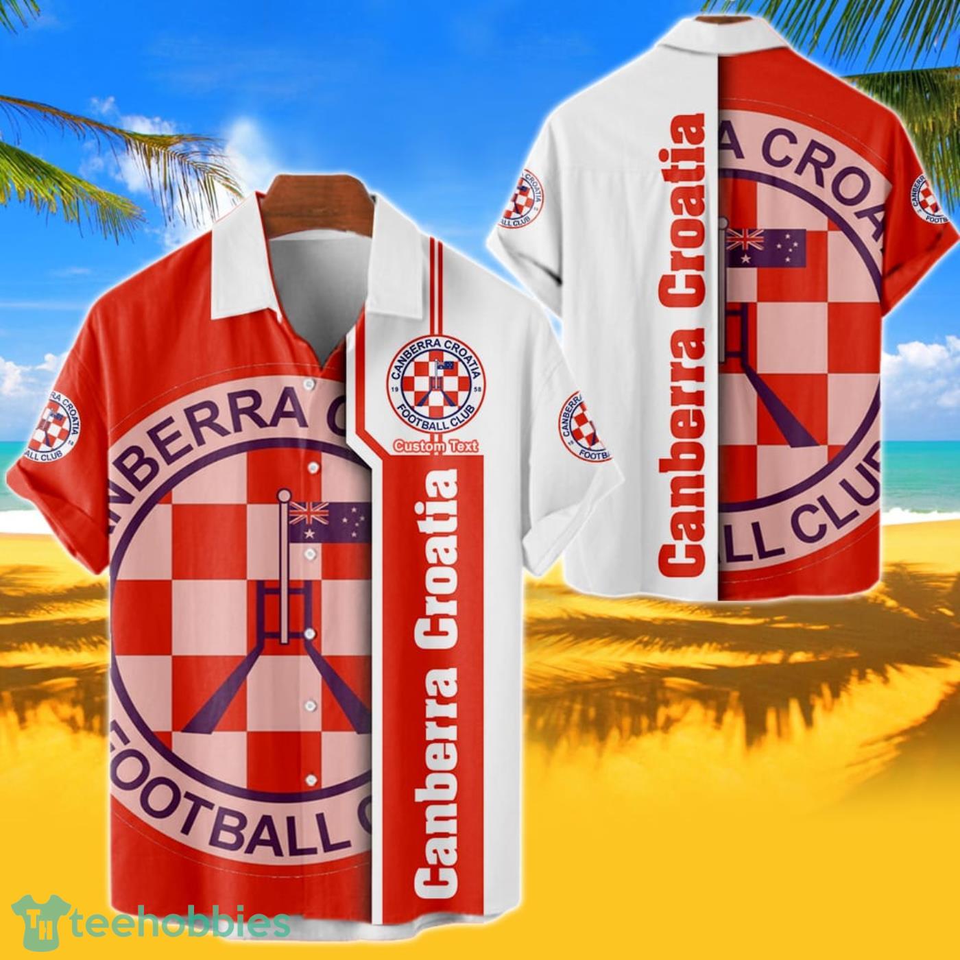 Canberra Croatia Hawaiian Shirt Custom Name 3D Short Sleeve Shirt Product Photo 1