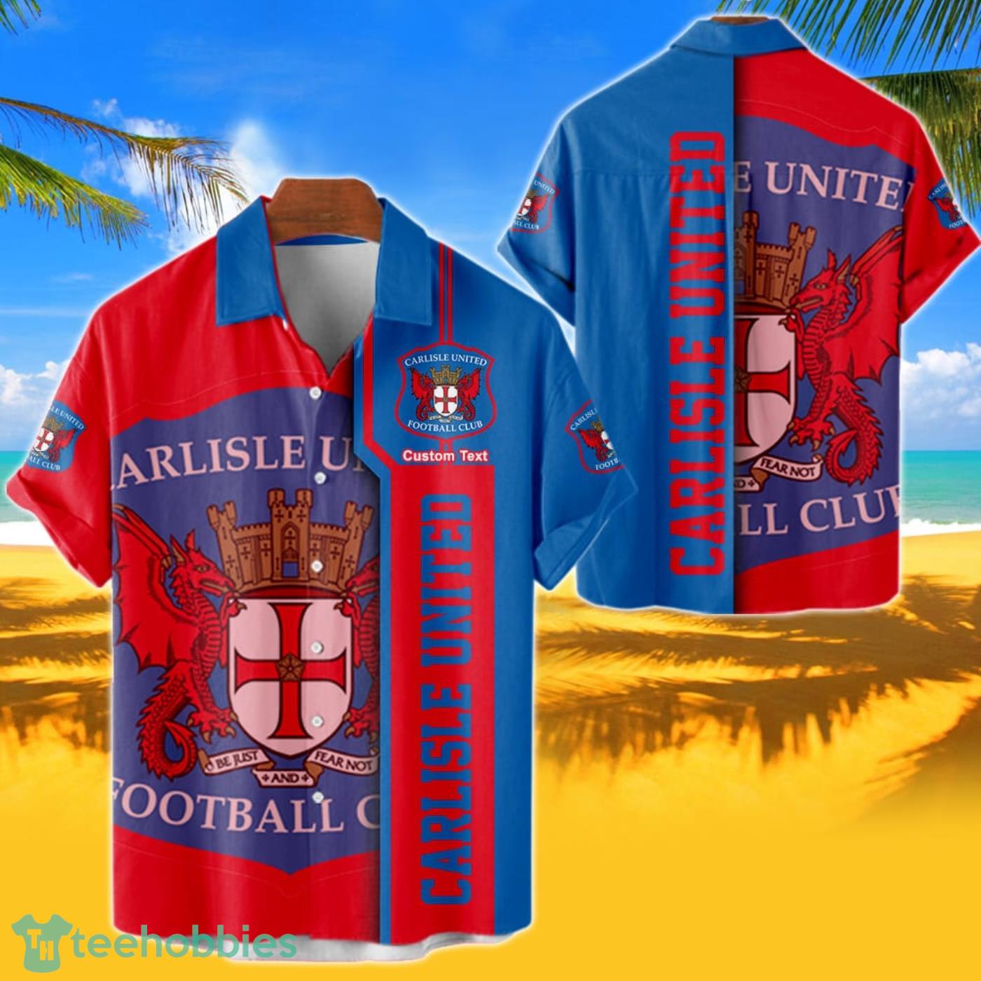 Carlisle United Hawaiian Shirt Custom Name 3D Short Sleeve Shirt Product Photo 1