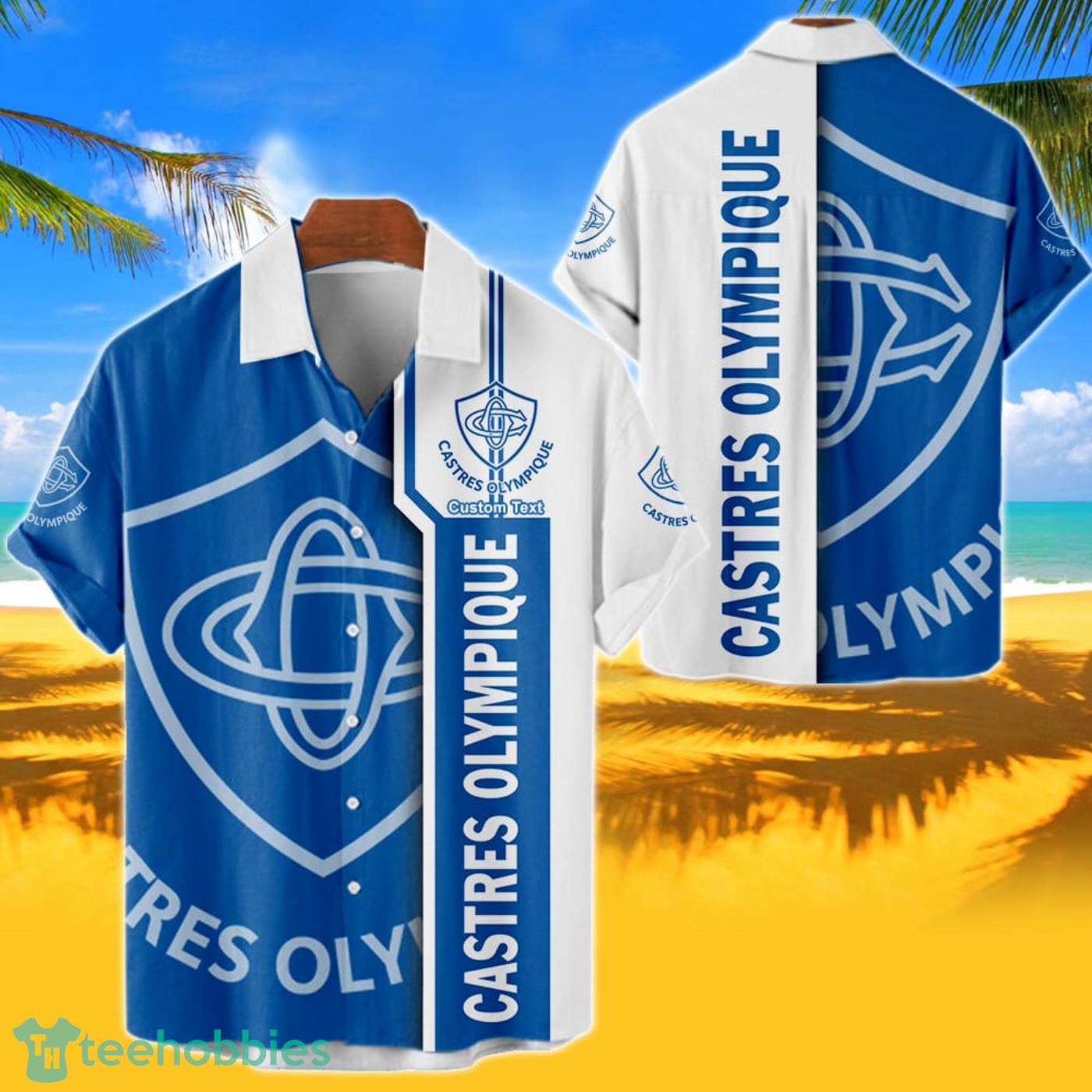 Castres Olympique Hawaiian Shirt Custom Name 3D Short Sleeve Shirt Product Photo 1