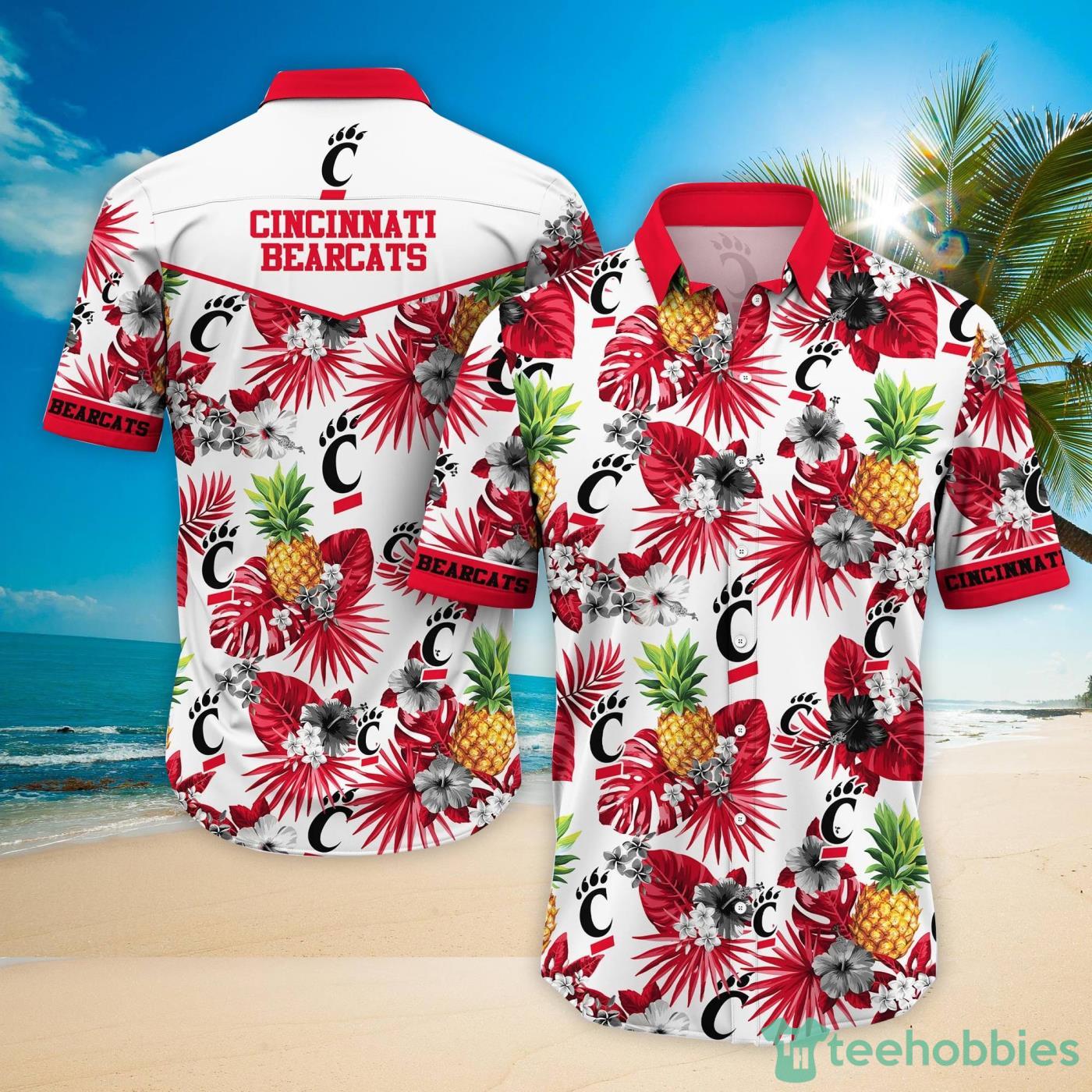 Cincinnati Bearcats Pineapple Tropical Fruit Lover Hawaiian Shirt And Beach Shorts Product Photo 1