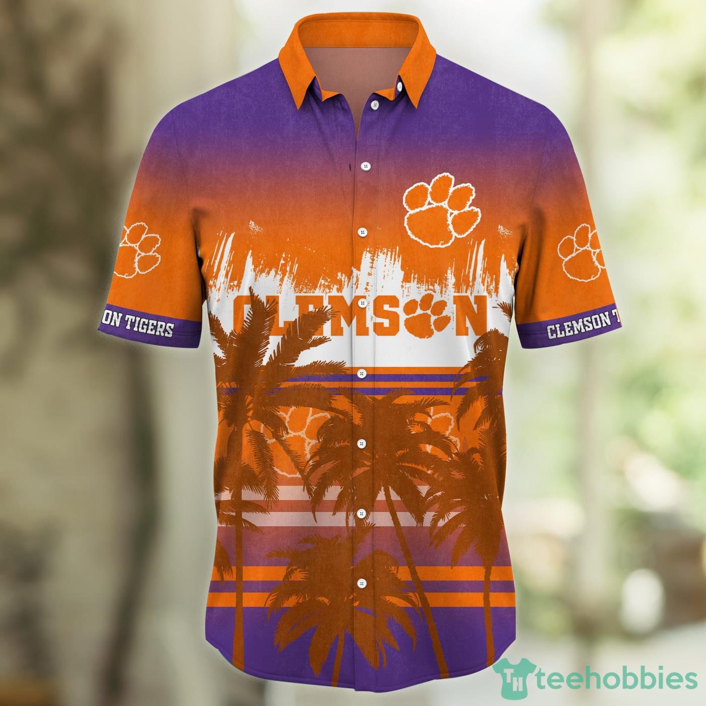 Clemson Tigers Coconut Tropical Hawaiian Shirt And Short Product Photo 2