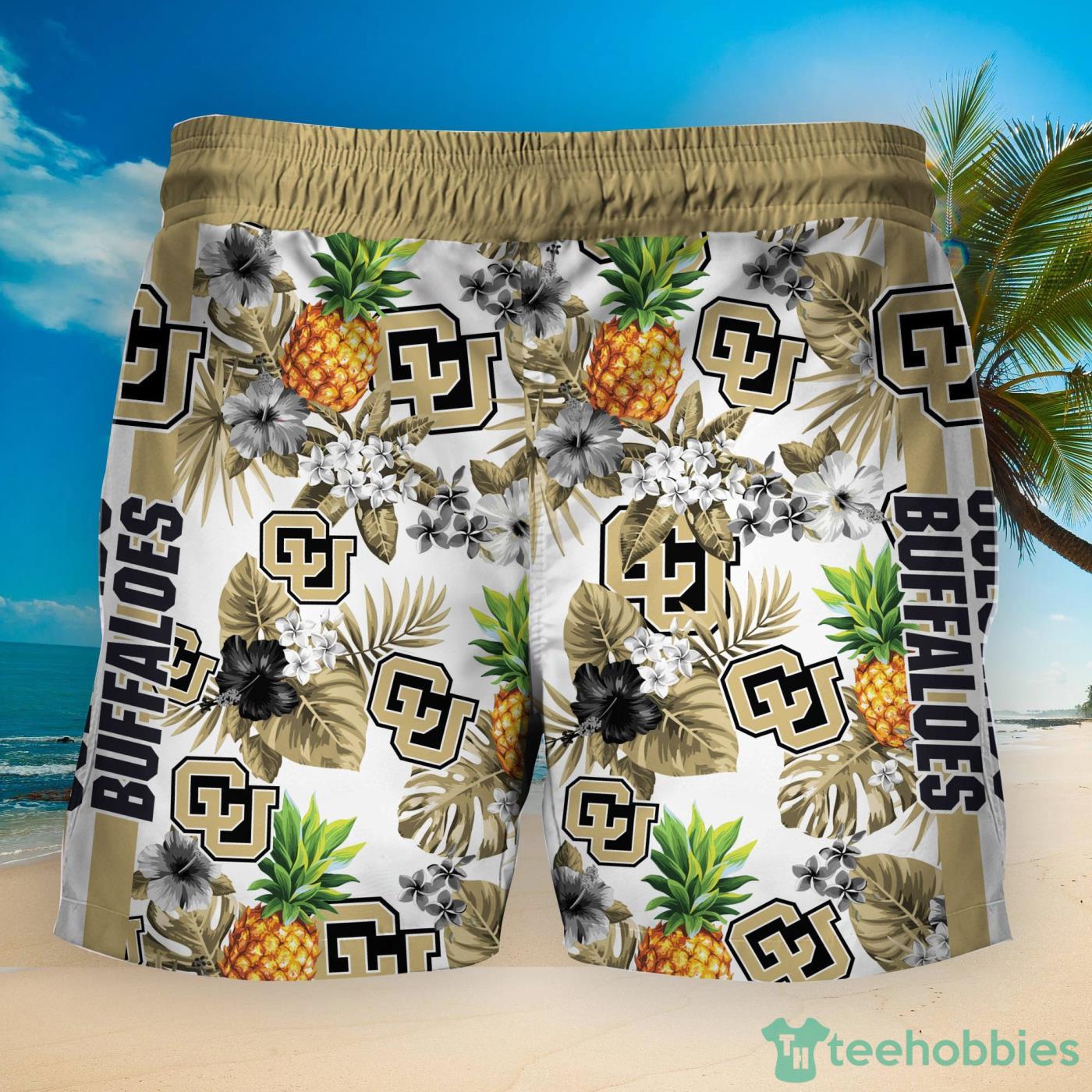 Colorado Buffaloes Pineapple Tropical Fruit Lover Hawaiian Shirt And Beach Shorts Product Photo 2