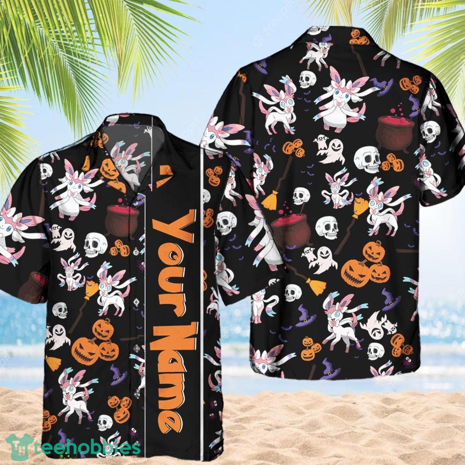 Custom Name Pokemon Sylveon Hallowen Gift Hawaiian Shirt Hallowen Anime Sylveon Shirt Bestest Gifts For Pokemon Ball Lover Product Photo 1 Custom Name Pokemon Sylveon Hallowen Gift Hawaiian Shirt Hallowen Anime Sylveon Shirt Bestest Gifts For Pokemon Ball Lover Product Photo 1