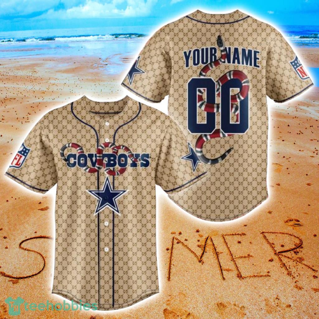 NFL Dallas Cowboys Personalized Baseball Jersey with Name and