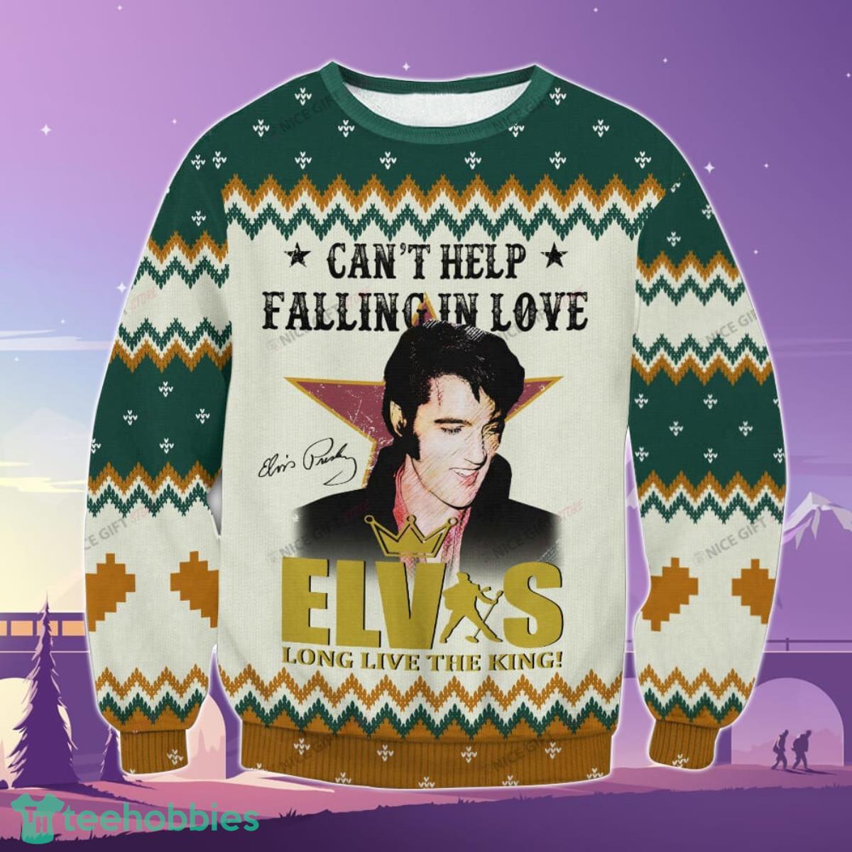 Elvis Presley Can’t Help Falling In Love Ugly Sweater Best Gift For Men And Women Product Photo 1