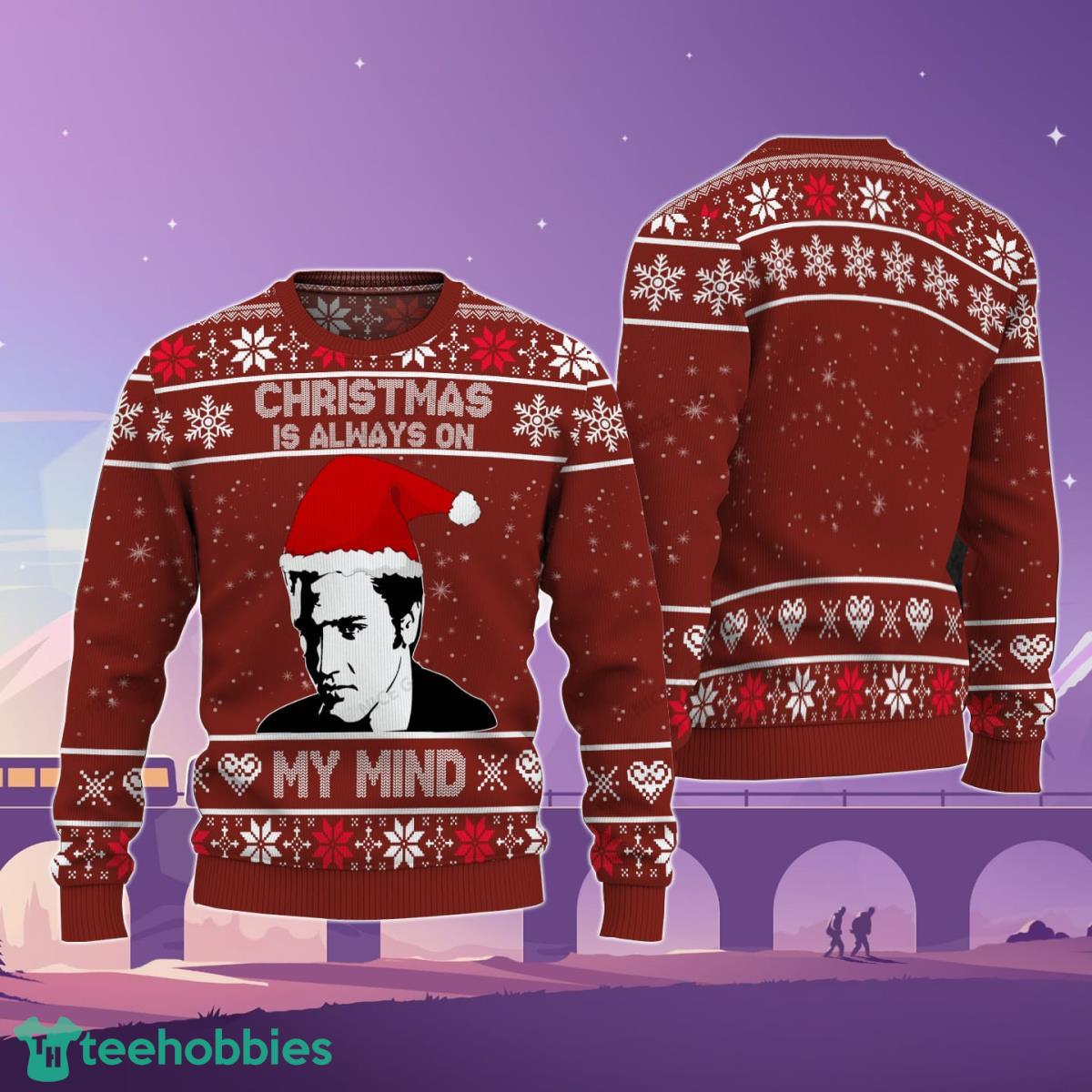 Elvis Presley Christmas Is Always On My Mind Sweater Best Gift For Men And Women Product Photo 1