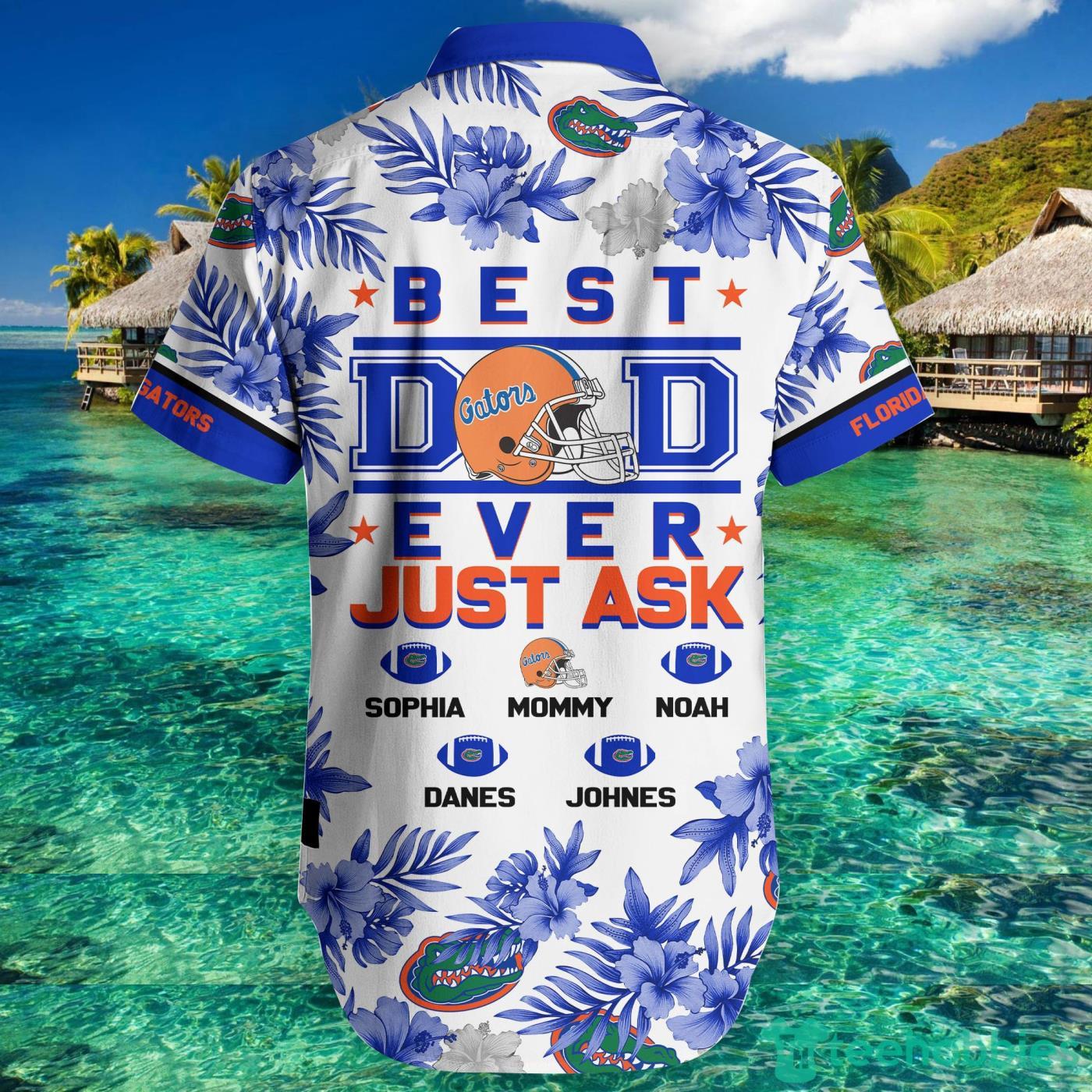 Florida Gators Best Dad Custom Name Hawaiian Shirt And Short Summer Gift Product Photo 2