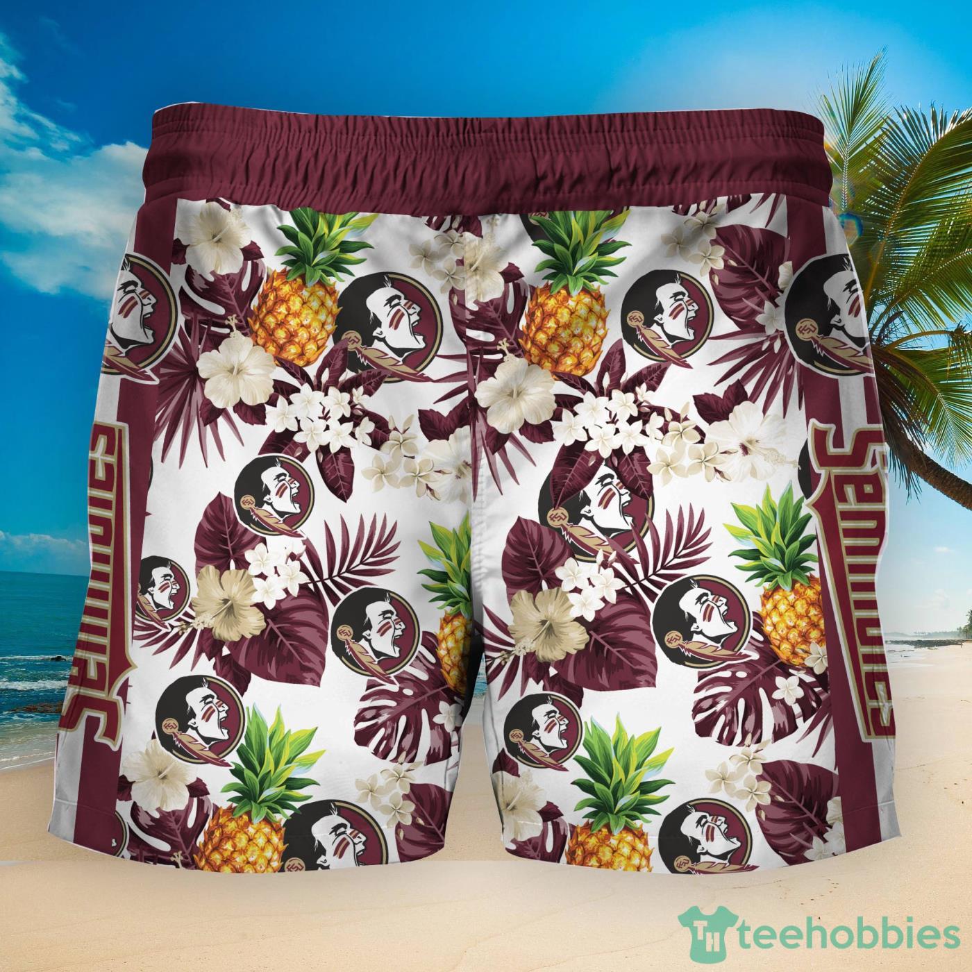 Florida State Seminoles Pineapple Tropical Fruit Lover Hawaiian Shirt And Beach Shorts Product Photo 2