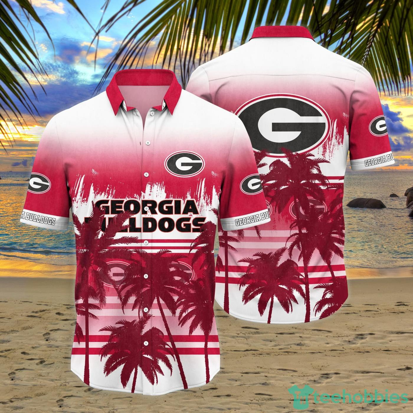 Georgia Bulldogs Coconut Tropical Hawaiian Shirt And Short Product Photo 1