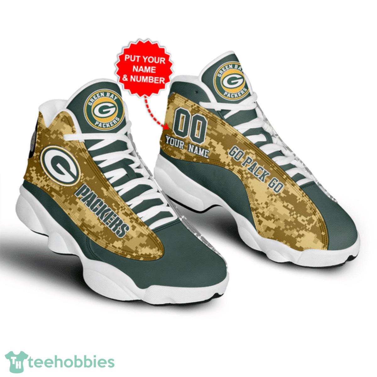 Green Bay Packers Jordan 13 Sneakers Custom Name Best Gift For Friends Product Photo 2