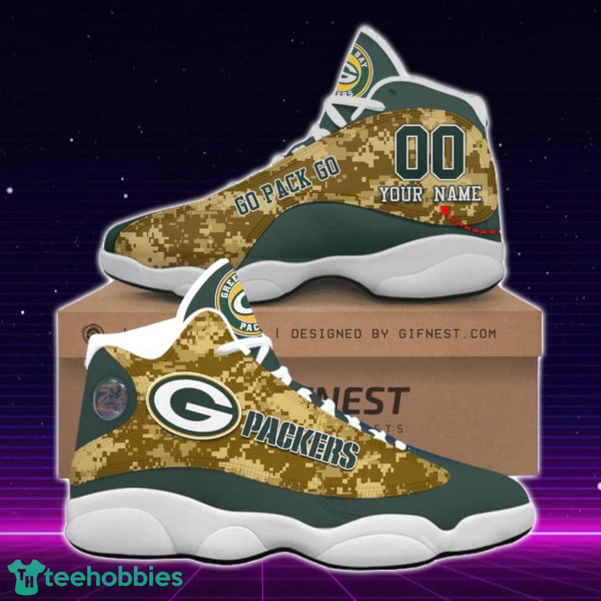 Green Bay Packers Jordan 13 Sneakers Custom Name Best Gift For Friends Product Photo 1