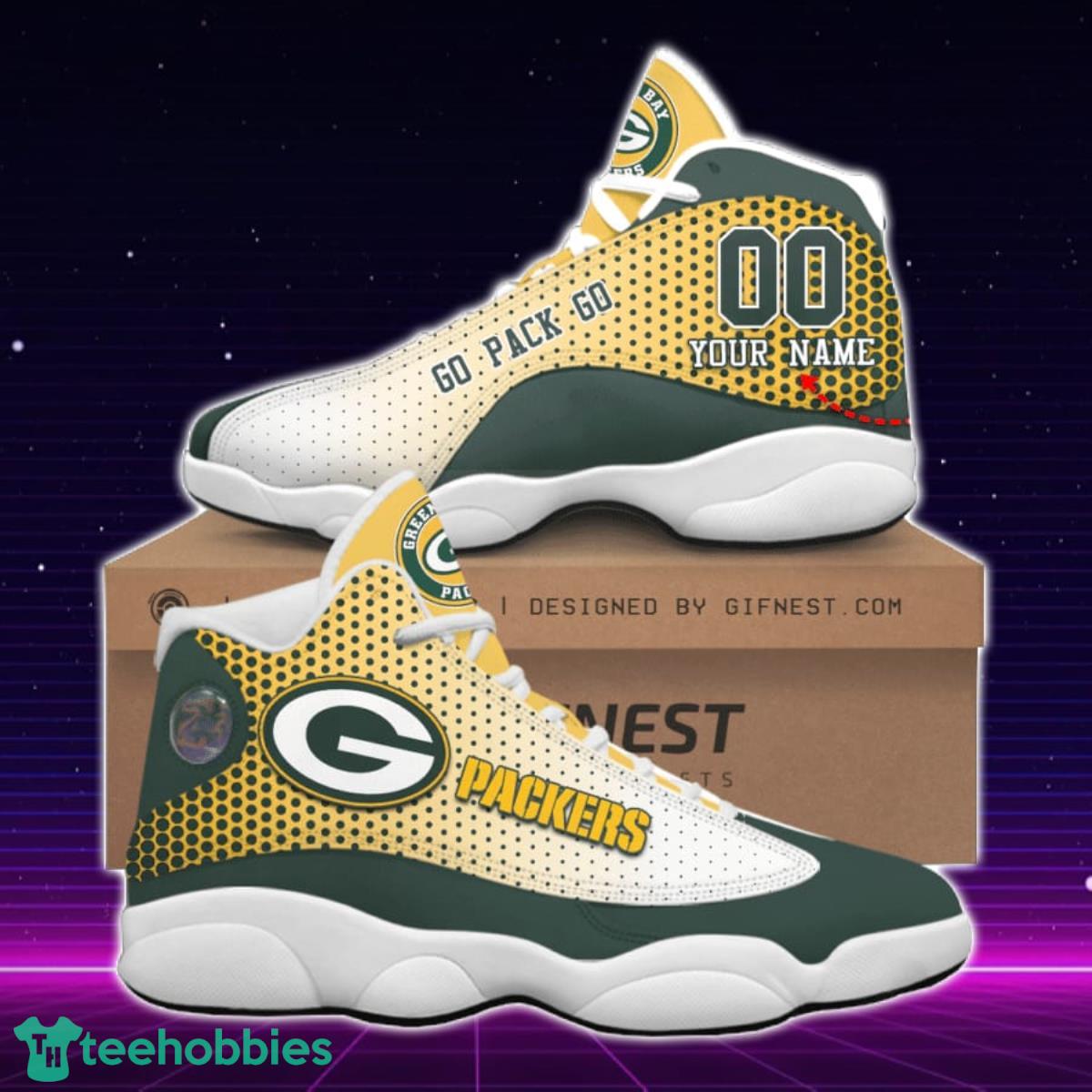 Green Bay Packers Jordan 13 Sneakers Custom Name Best Gift For Men And Women Product Photo 1