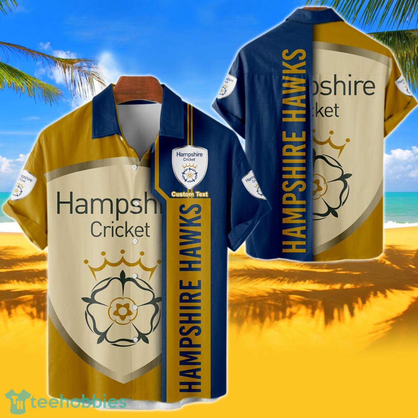 Hampshire County Cricket Club Hawaiian Shirt Custom Name 3D Short Sleeve Shirt Product Photo 1