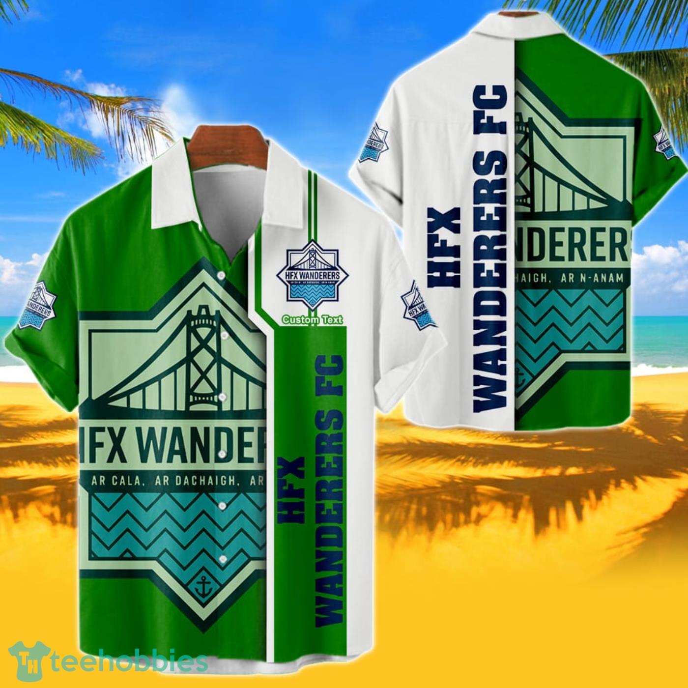 HFX Wanderers FC Hawaiian Shirt Custom Name 3D Short Sleeve Shirt Product Photo 1