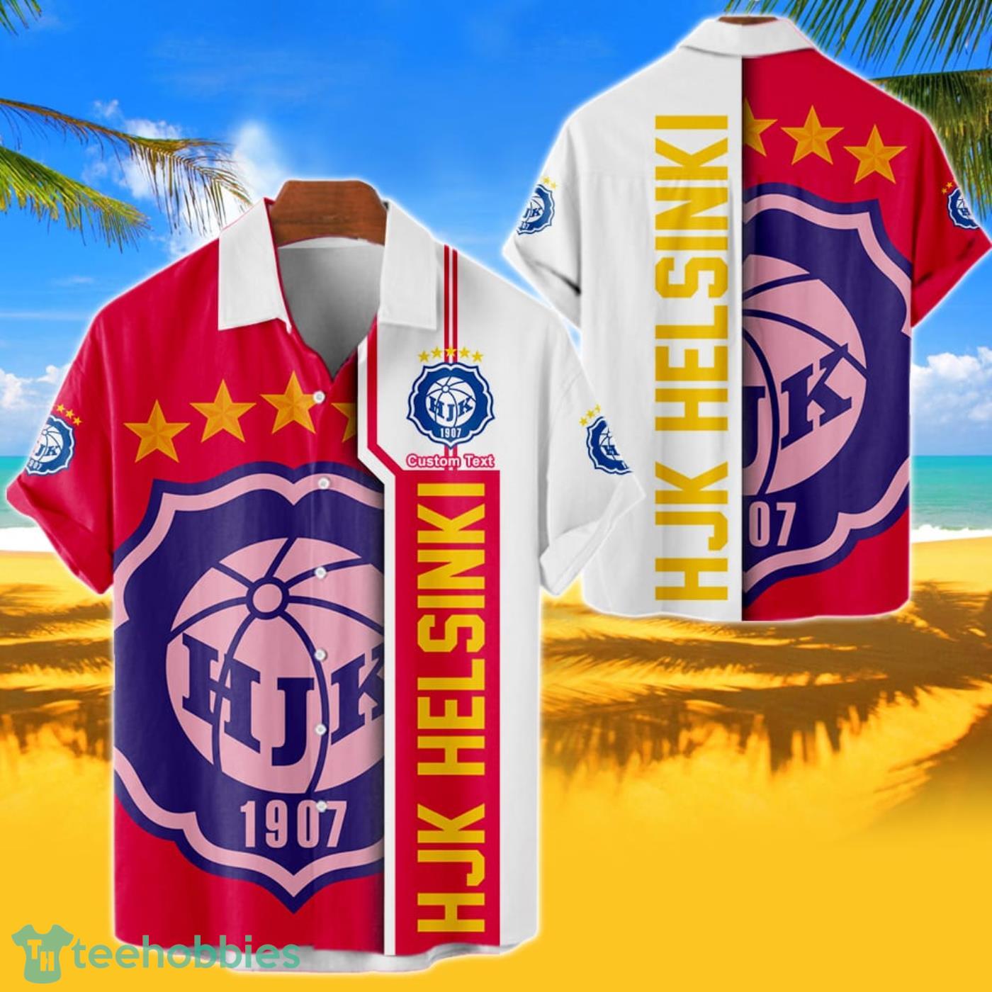 HJK Helsinki Hawaiian Shirt Custom Name 3D Short Sleeve Shirt Product Photo 1