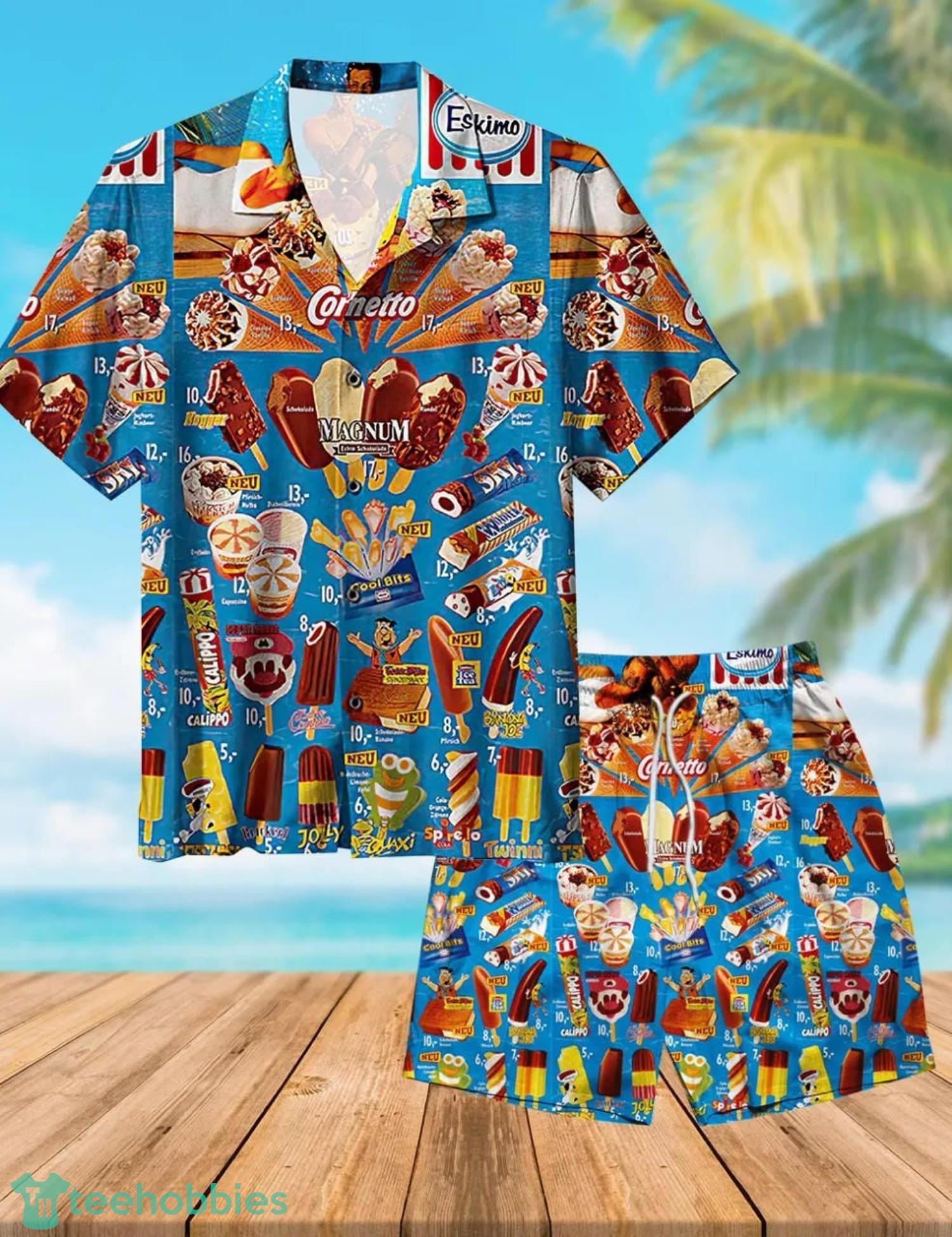 Detroit Lions NFL Palm Trees Pattern Combo Hawaiian Shirt And Short Pants