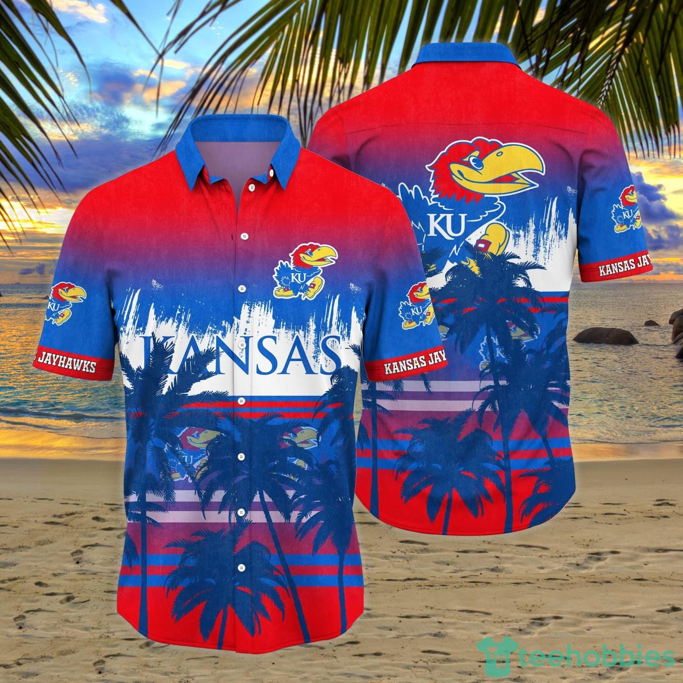 Kansas Jayhawks Coconut Tropical Hawaiian Shirt And Short Product Photo 1