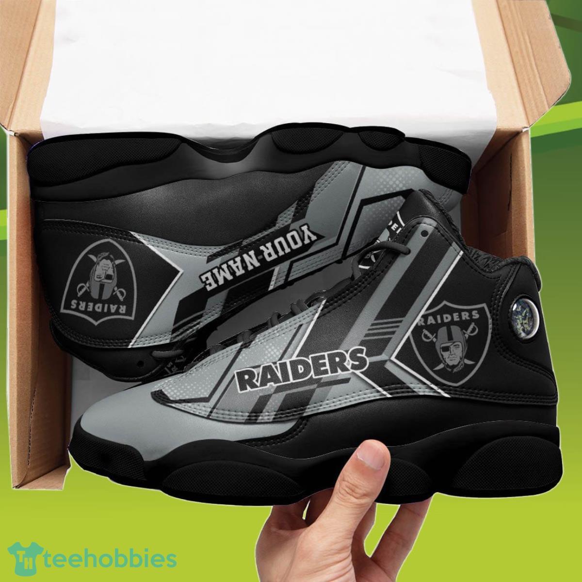Las Vegas Raiders Custom Name Air Jordan 13 Sneakers Best Gift For Men And WomenStyle Gift For Men And Women Product Photo 2