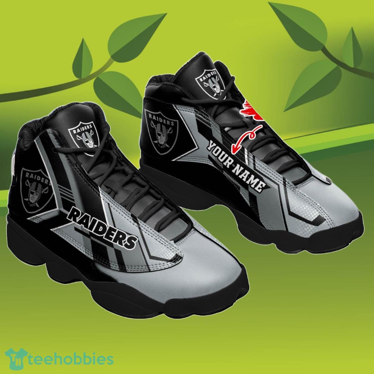 Las Vegas Raiders Custom Name Air Jordan 13 Sneakers Best Gift For Men And WomenStyle Gift For Men And Women Product Photo 1