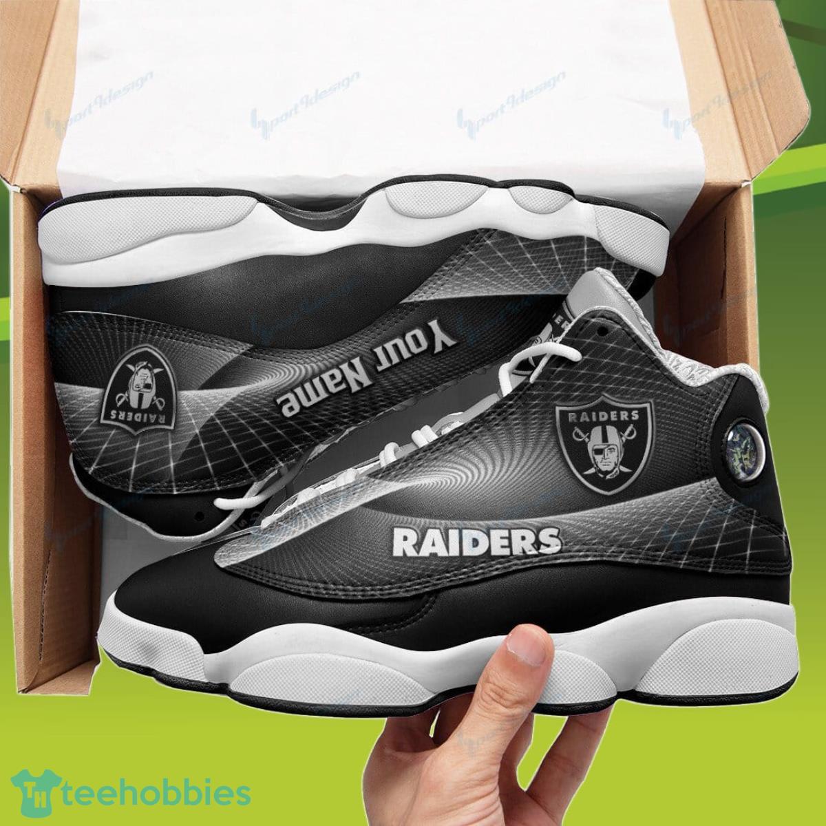 Las Vegas Raiders Custom Name Air Jordan 13 Sneakers Impressive Gift For Loved Ones Product Photo 2