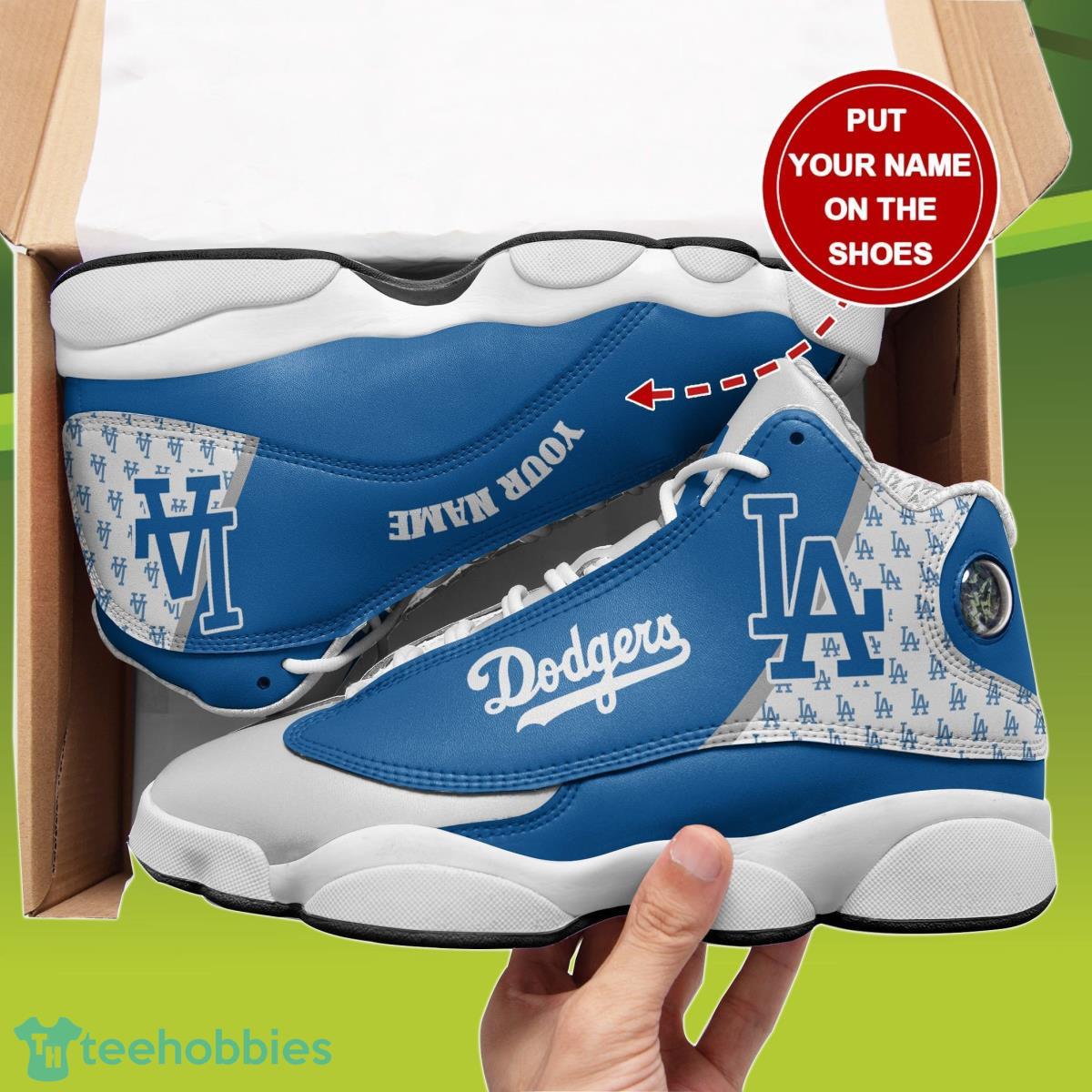 Los Angeles Dodgers Custom Name Air Jordan 13 Sneakers Best Gift For Men And Women Product Photo 2