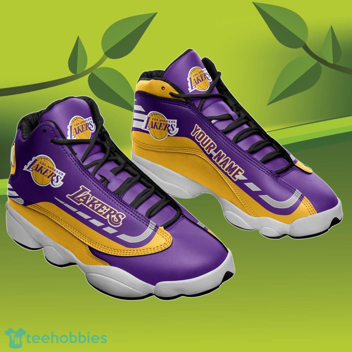 Los Angeles Lakers Custom Name Air Jordan 13 Sneakers Best Gift For Men And Women Product Photo 1