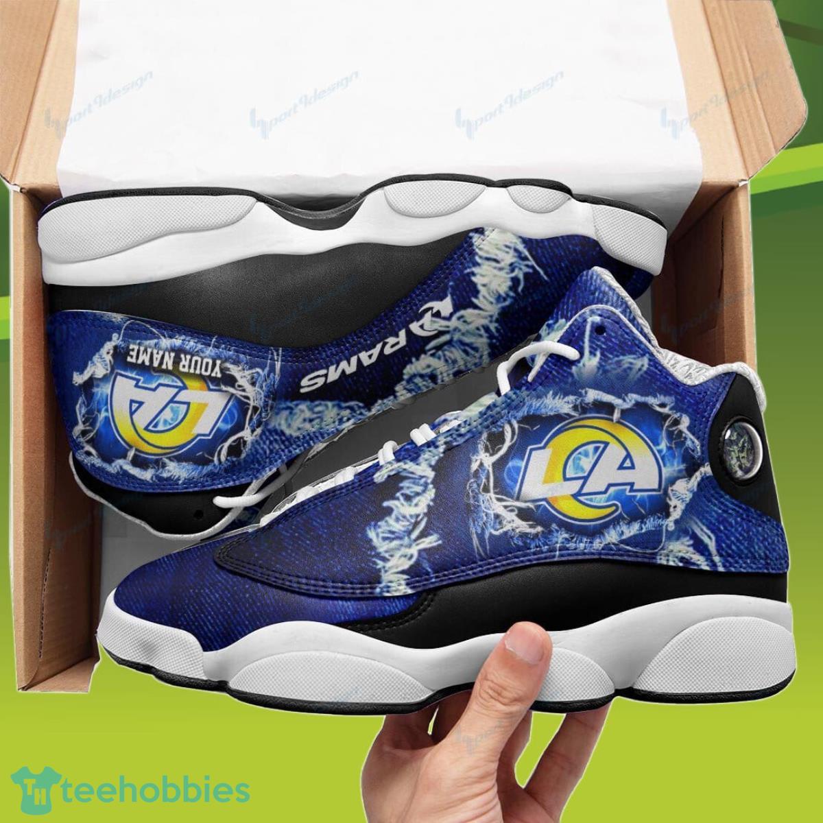 Los Angeles Rams Custom Name Air Jordan 13 Sneakers Style Gift For Men And Women Product Photo 2