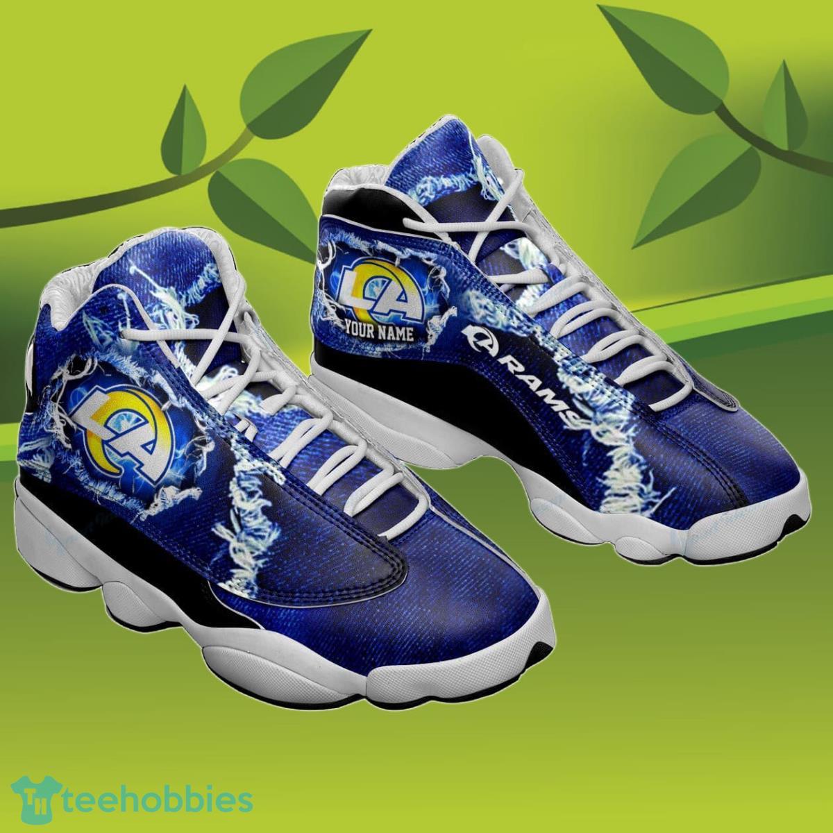 Los Angeles Rams Custom Name Air Jordan 13 Sneakers Style Gift For Men And Women Product Photo 1