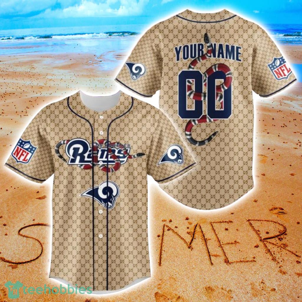 Los Angeles Rams Personalized Name And Number NFL 3D Baseball Jersey Shirt  For Fans