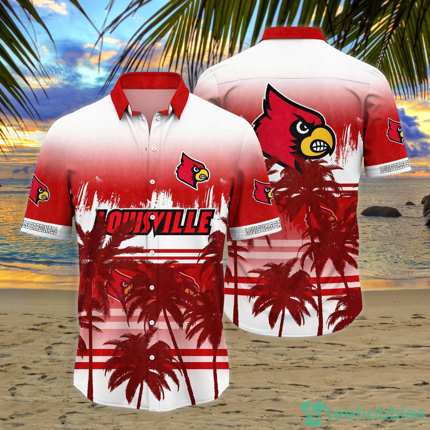 Louisville Cardinals Coconut Tropical Hawaiian Shirt And Short Product Photo 1
