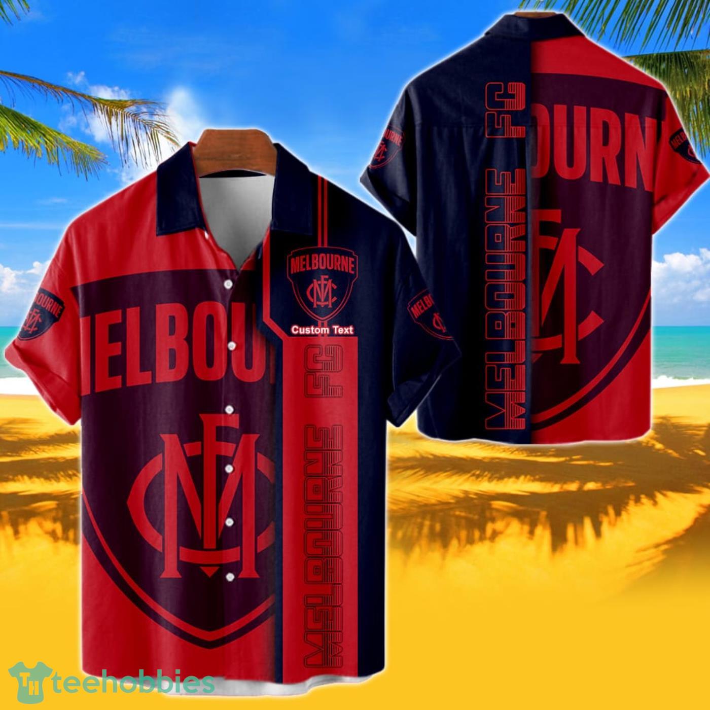Melbourne Football Club Hawaiian Shirt Custom Name 3D Short Sleeve Shirt Product Photo 1