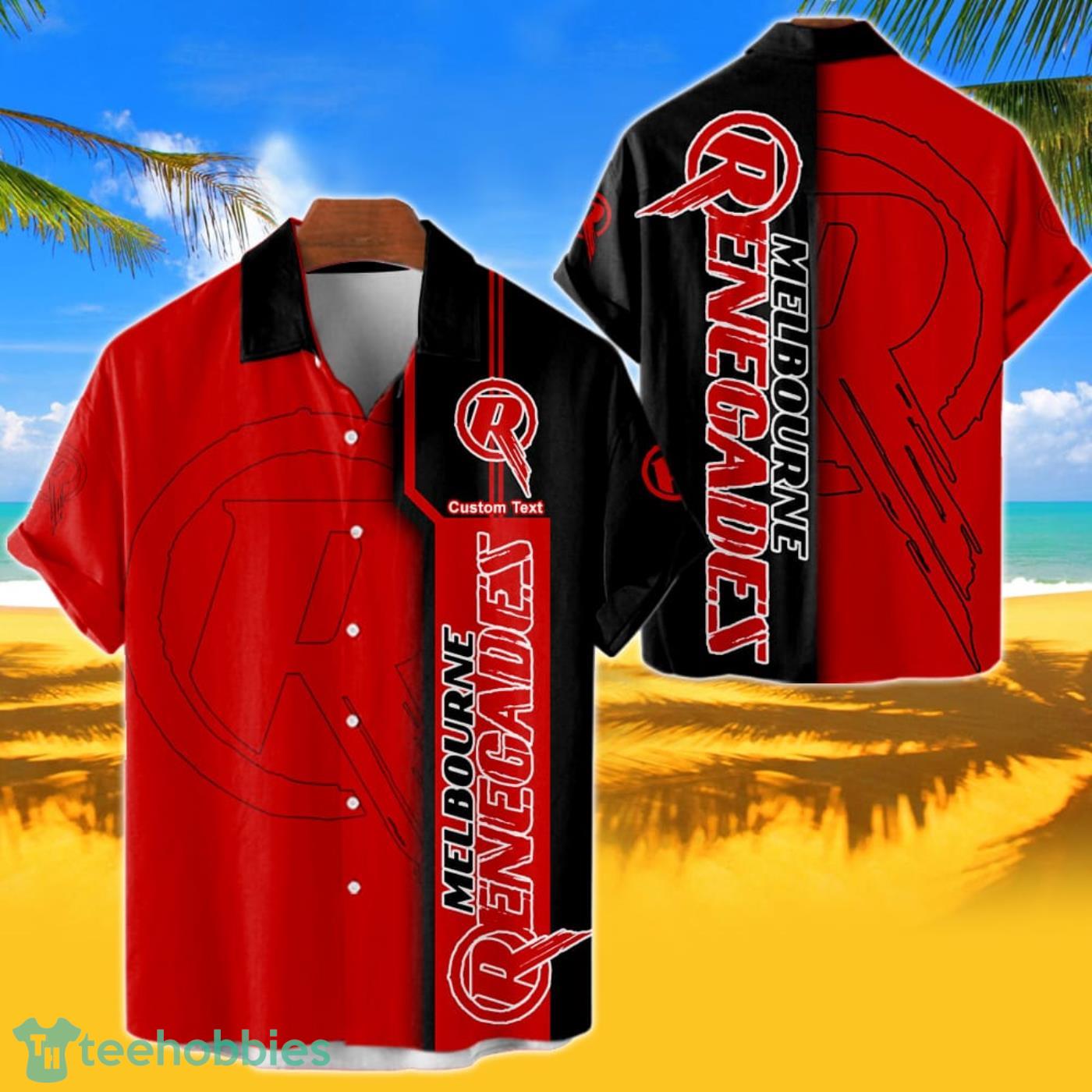 Melbourne Renegades Hawaiian Shirt Custom Name 3D Short Sleeve Shirt Product Photo 1