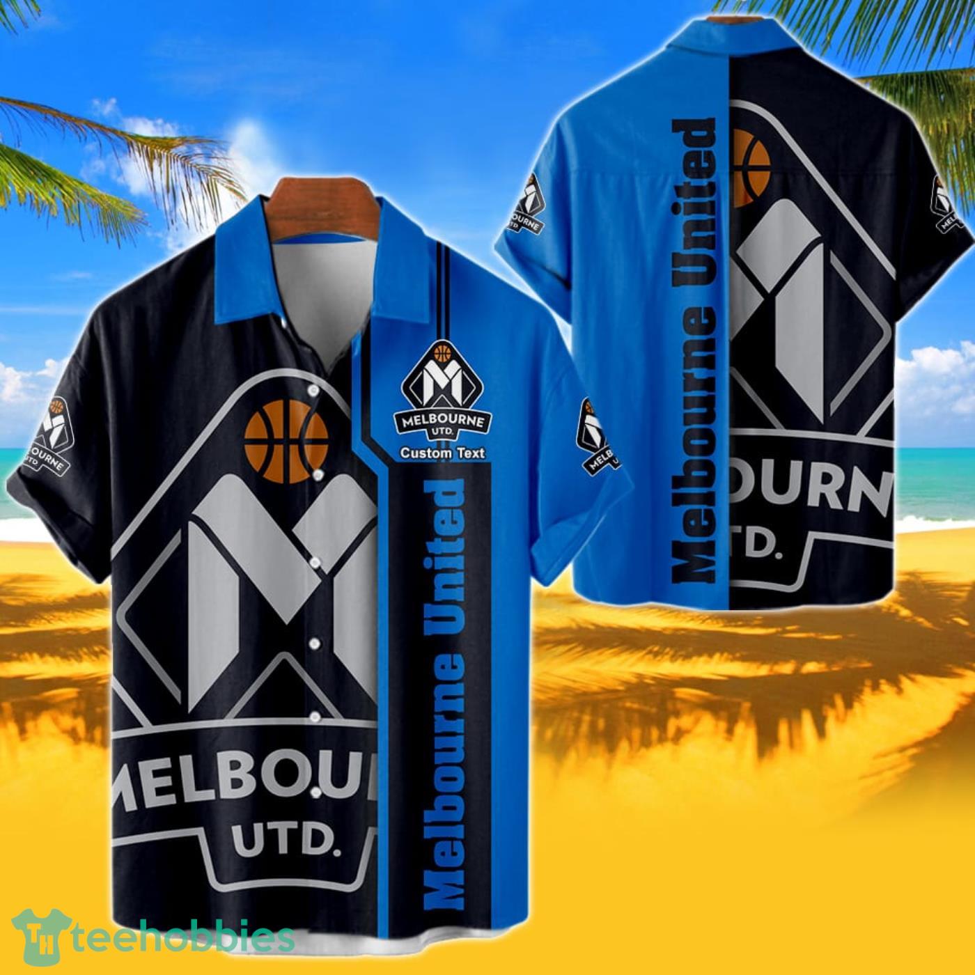 Melbourne United Hawaiian Shirt Custom Name 3D Short Sleeve Shirt Product Photo 1
