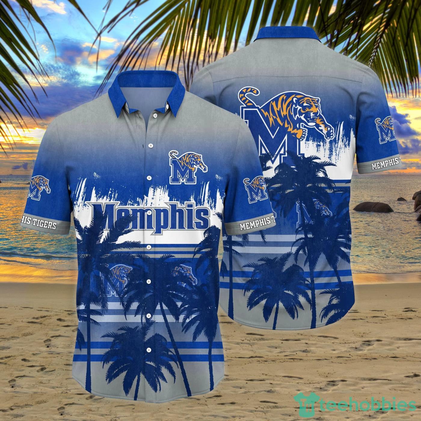 Memphis Tigers Coconut Tropical Hawaiian Shirt And Short Product Photo 1 Memphis Tigers Coconut Tropical Hawaiian Shirt And Short Product Photo 1