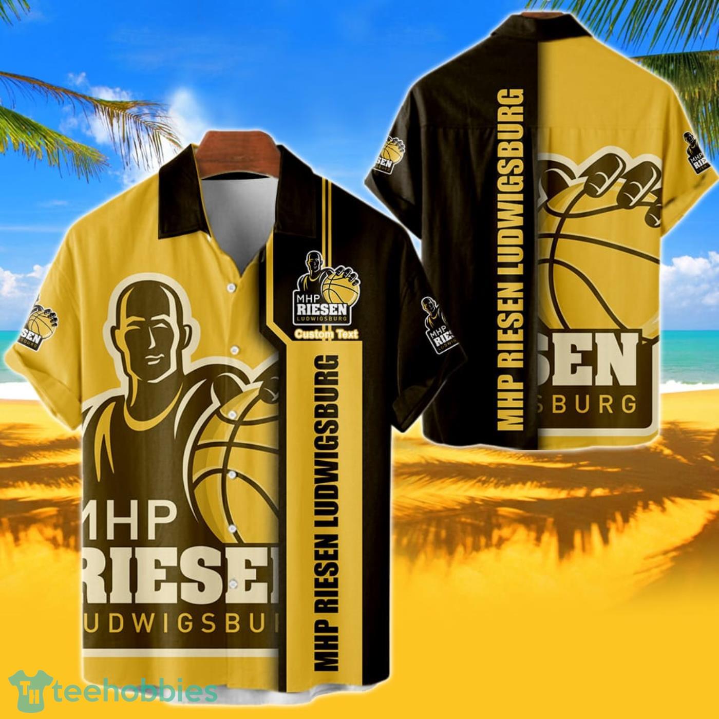 MHP Riesen Ludwigsburg Hawaiian Shirt Custom Name 3D Short Sleeve Shirt Product Photo 1