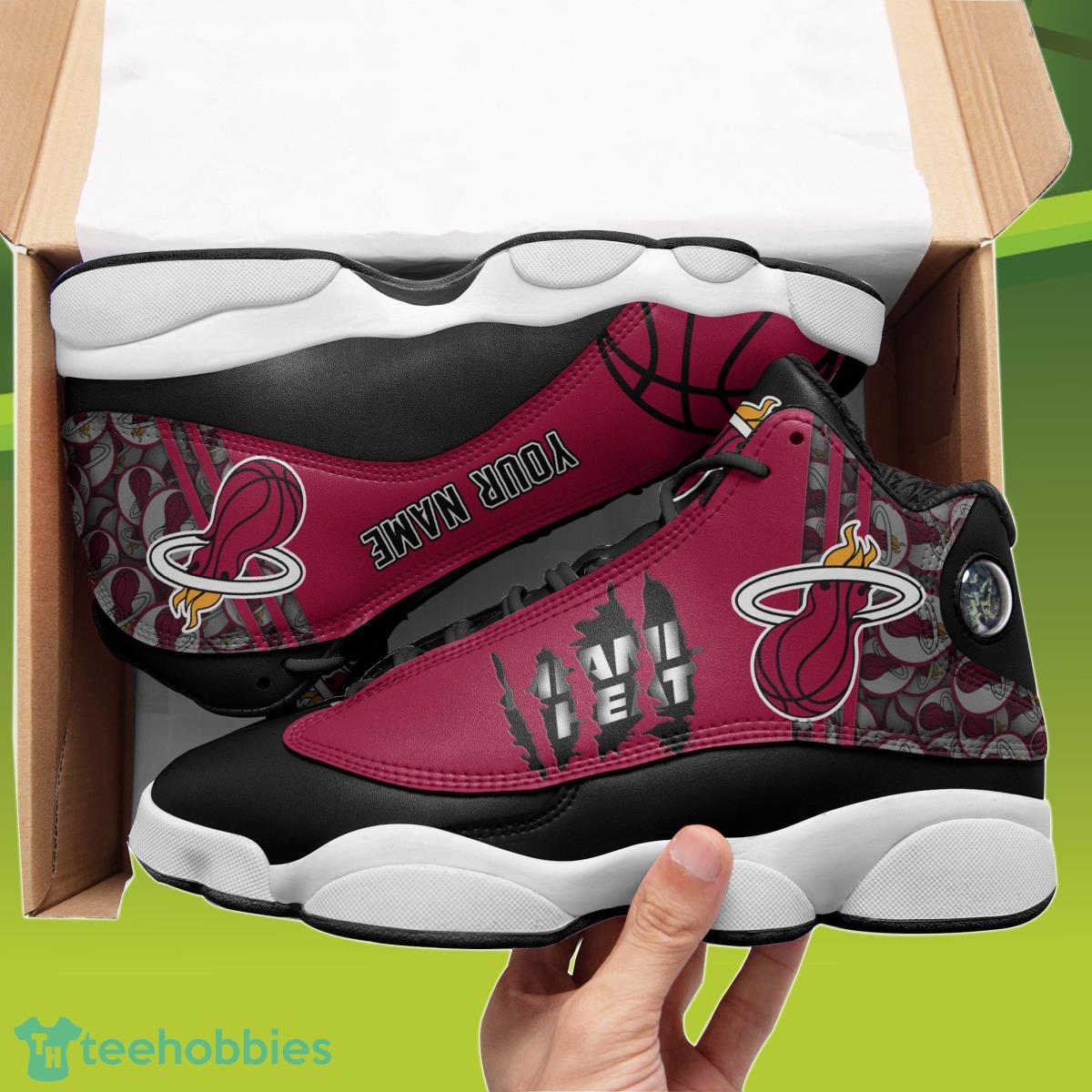 Miami Heat Custom Name Air Jordan 13 Sneakers Best Gift For Men And Women Product Photo 2