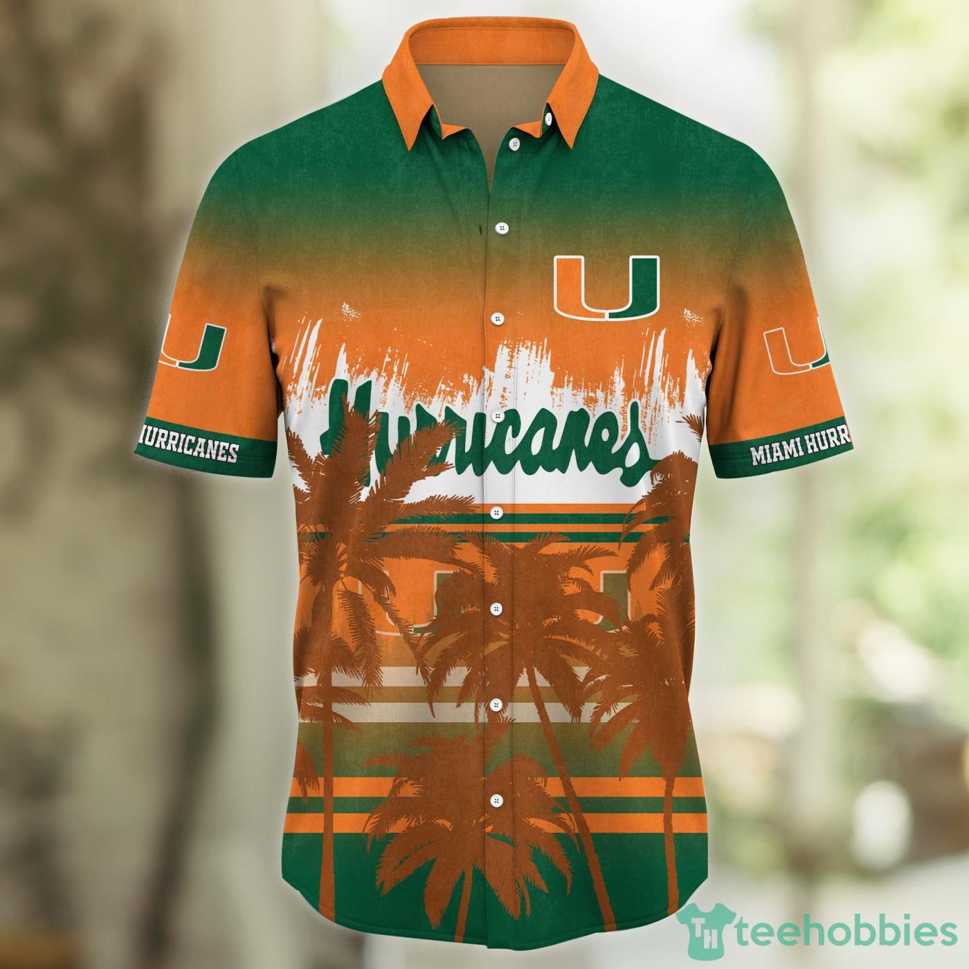 Miami Hurricanes Coconut Tropical Hawaiian Shirt And Short Product Photo 2
