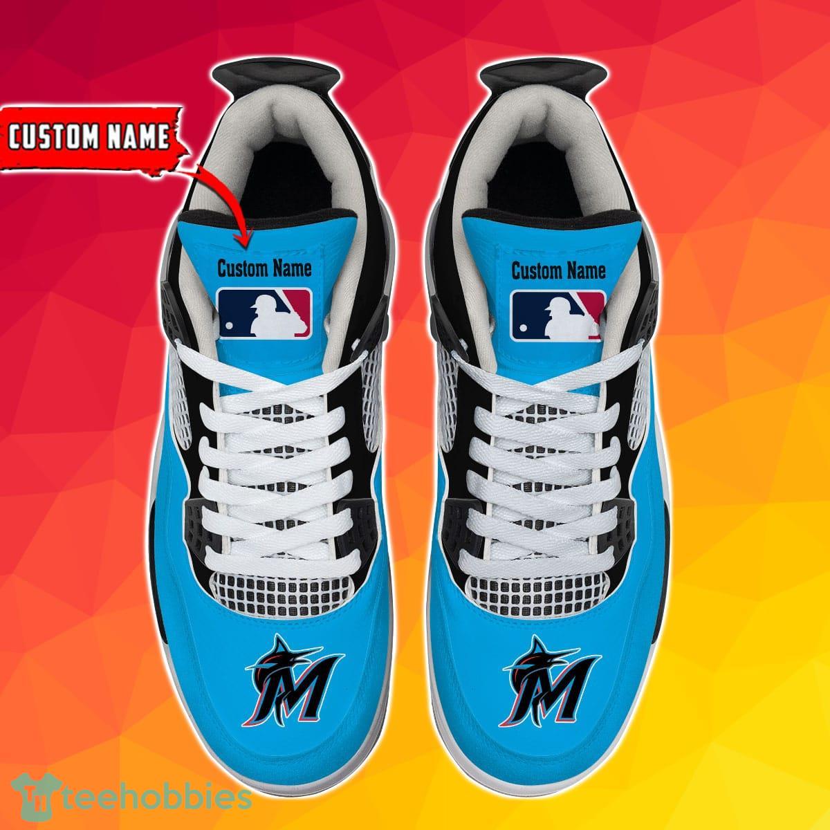 Miami Marlins Personalized Air Jordan 4 Sneakers Best Gift For Men And Women Product Photo 2