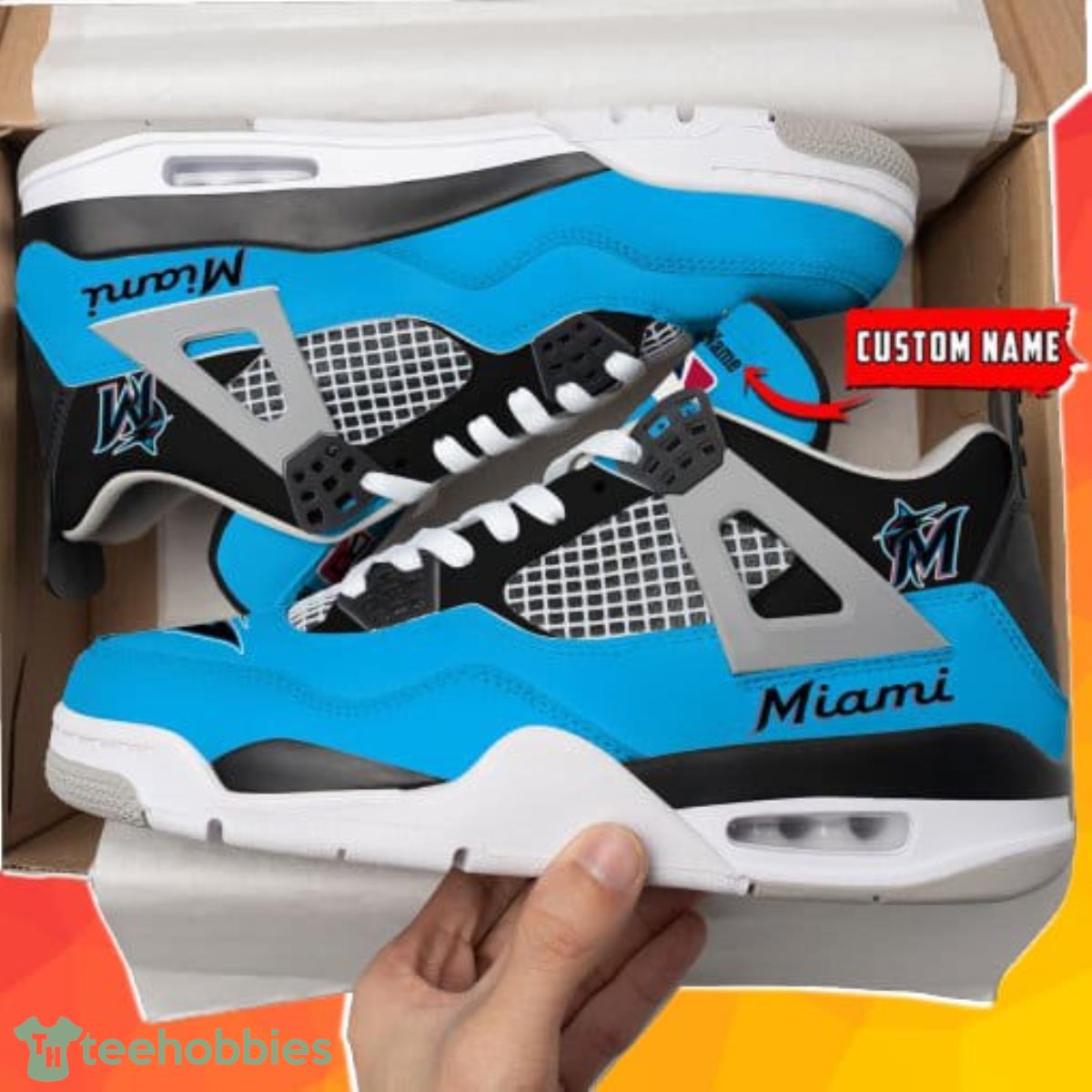 Miami Heat Custom Name Air Jordan 13 Sneakers Best Gift For Men